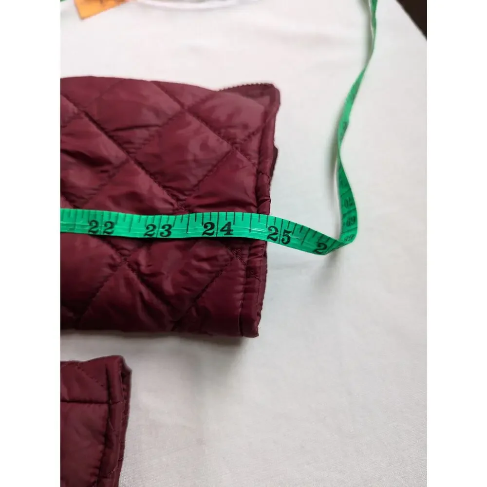 Vtge Cache Wmns M quilted jacket wine Y2K B38
